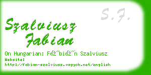 szalviusz fabian business card